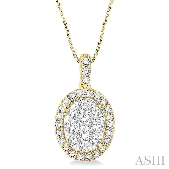 Sparkle On A Budget – Fine Jewelry For Less OVAL SHAPE HALO LOVEBRIGHT ESSENTIAL DIAMOND PENDANT Sparkle On A Budget – Fine Jewelry For Less OVAL SHAPE HALO LOVEBRIGHT ESSENTIAL DIAMOND PENDANT