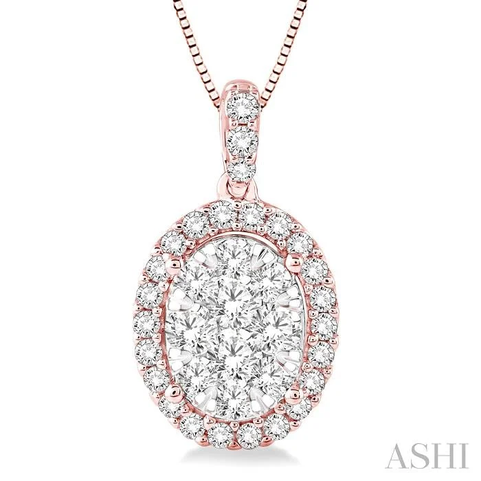 Grab Exquisite Jewelry At The Lowest Prices OVAL SHAPE HALO LOVEBRIGHT ESSENTIAL DIAMOND PENDANT Grab Exquisite Jewelry At The Lowest Prices OVAL SHAPE HALO LOVEBRIGHT ESSENTIAL DIAMOND PENDANT