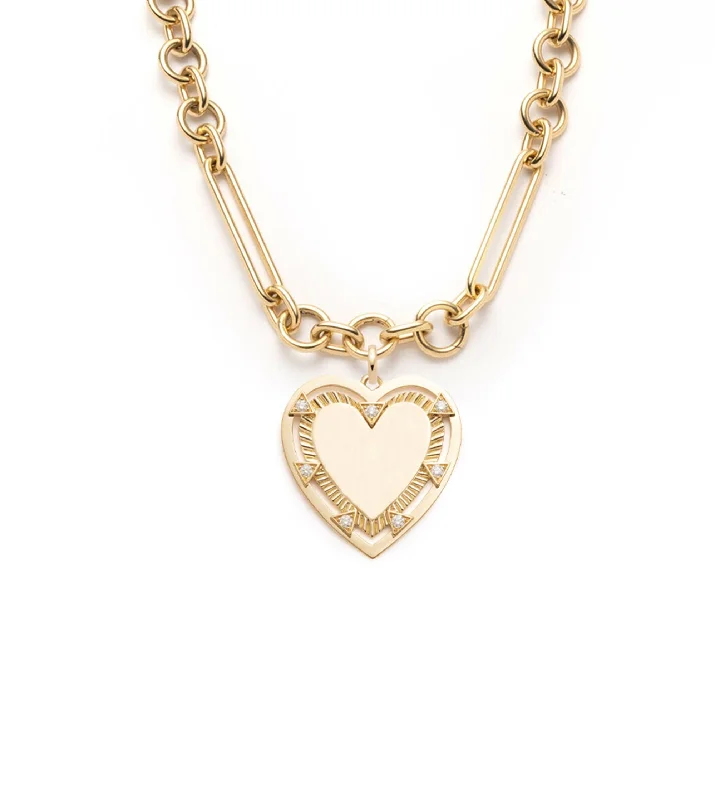 Flash Sale On Stunning Jewelry – Don't Miss Out Oversized Mixed Clip Chain with Oversized Engravable Heart and Oval Pushgate Flash Sale On Stunning Jewelry – Don't Miss Out Oversized Mixed Clip Chain with Oversized Engravable Heart and Oval Pushgate