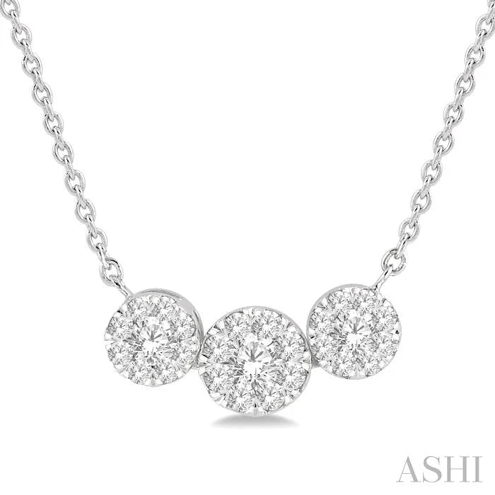 Luxury Handcrafted Jewelry For Elegant Looks ROUND SHAPE PAST PRESENT & FUTURE LOVEBRIGHT ESSENTIAL DIAMOND NECKLACE Luxury Handcrafted Jewelry For Elegant Looks ROUND SHAPE PAST PRESENT & FUTURE LOVEBRIGHT ESSENTIAL DIAMOND NECKLACE