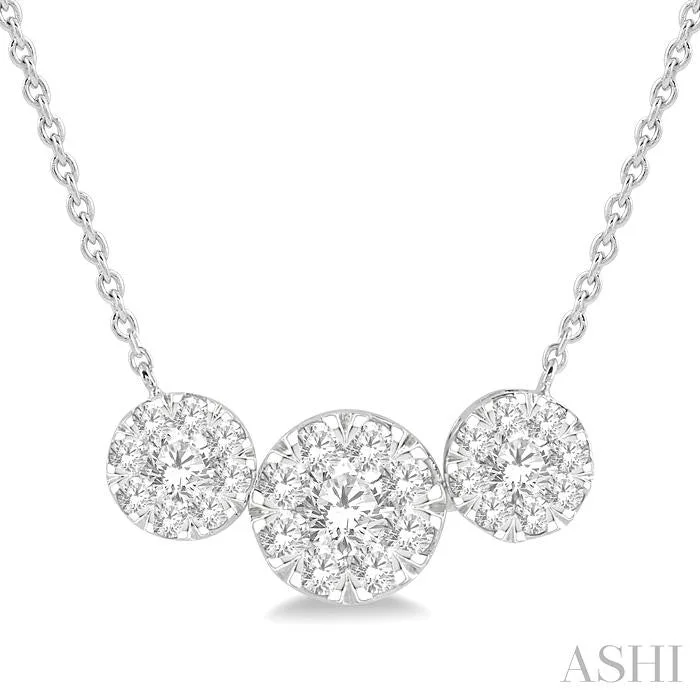 Affordable Gold-Plated Jewelry For Modern Fashion ROUND SHAPE PAST PRESENT & FUTURE LOVEBRIGHT ESSENTIAL DIAMOND NECKLACE Affordable Gold-Plated Jewelry For Modern Fashion ROUND SHAPE PAST PRESENT & FUTURE LOVEBRIGHT ESSENTIAL DIAMOND NECKLACE