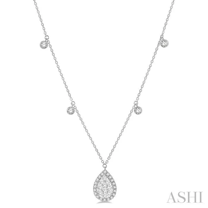 Limited Stock On Premium Jewelry At Low Prices PEAR SHAPE HALO LOVEBRIGHT DIAMOND NECKLACE Limited Stock On Premium Jewelry At Low Prices PEAR SHAPE HALO LOVEBRIGHT DIAMOND NECKLACE