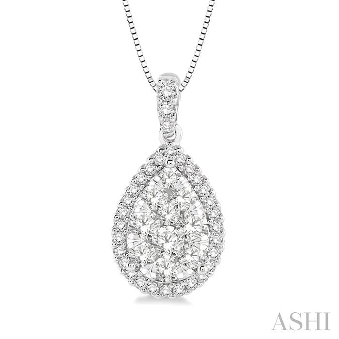 Exclusive Jewelry Offers – Shine For Less PEAR SHAPE HALO LOVEBRIGHT ESSENTIAL DIAMOND PENDANT Exclusive Jewelry Offers – Shine For Less PEAR SHAPE HALO LOVEBRIGHT ESSENTIAL DIAMOND PENDANT