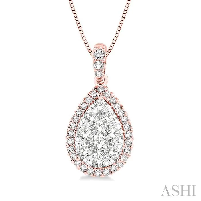 Shop Dazzling Jewelry With Special Promotional Discounts PEAR SHAPE HALO LOVEBRIGHT ESSENTIAL DIAMOND PENDANT Shop Dazzling Jewelry With Special Promotional Discounts PEAR SHAPE HALO LOVEBRIGHT ESSENTIAL DIAMOND PENDANT