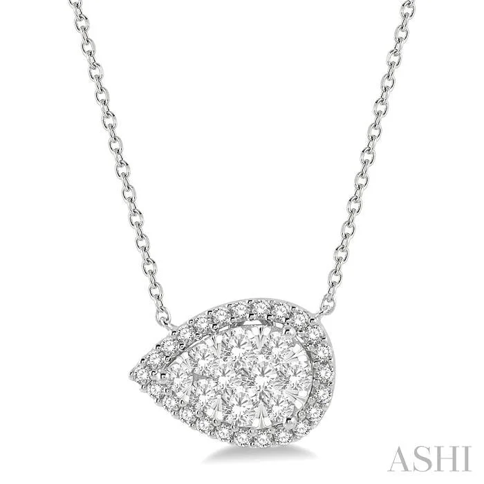 Premium Diamond Jewelry At Once-In-A-Lifetime Discounts PEAR SHAPE EAST-WEST HALO LOVEBRIGHT ESSENTIAL DIAMOND PENDANT Premium Diamond Jewelry At Once-In-A-Lifetime Discounts PEAR SHAPE EAST-WEST HALO LOVEBRIGHT ESSENTIAL DIAMOND PENDANT