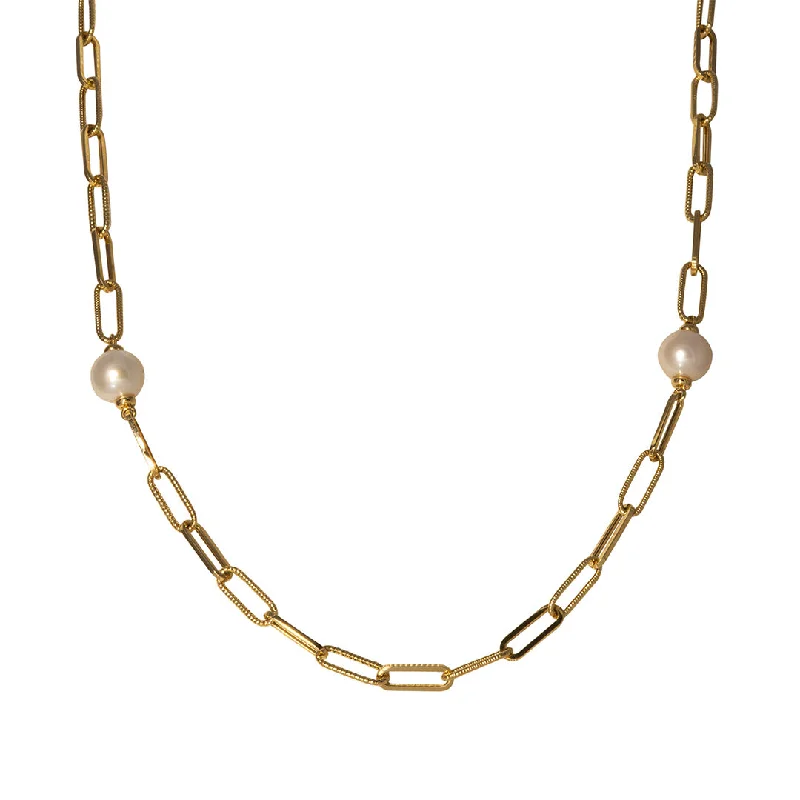 Handcrafted Jewelry Sale – Unique Designs At Low Prices Pearl Station 14K Yellow Gold Paperclip Link Necklace Handcrafted Jewelry Sale – Unique Designs At Low Prices Pearl Station 14K Yellow Gold Paperclip Link Necklace
