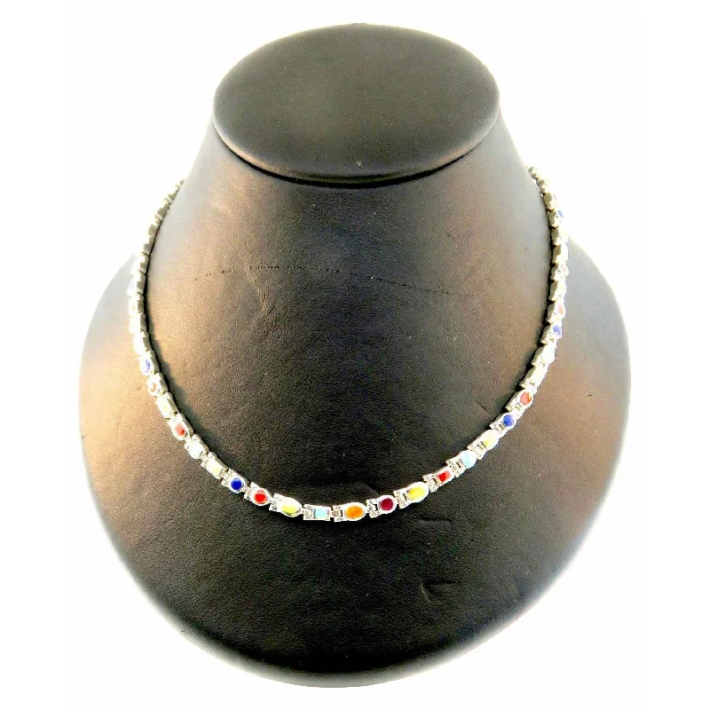 Jewelry Clearance – Final Chance To Save Big Peyote Bird Multi-Stone Sectional Inlaid Stone Necklace Jewelry Clearance – Final Chance To Save Big Peyote Bird Multi-Stone Sectional Inlaid Stone Necklace