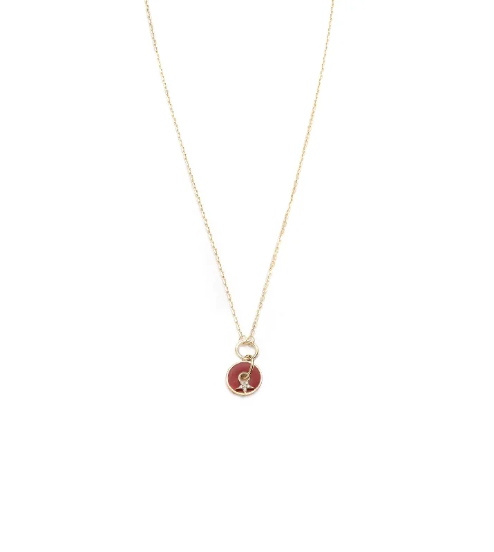 Customized Silver Jewelry For Unique Style Red Star : Symbol Champleve Enamel Disk Drop Necklace Customized Silver Jewelry For Unique Style Red Star : Symbol Champleve Enamel Disk Drop Necklace