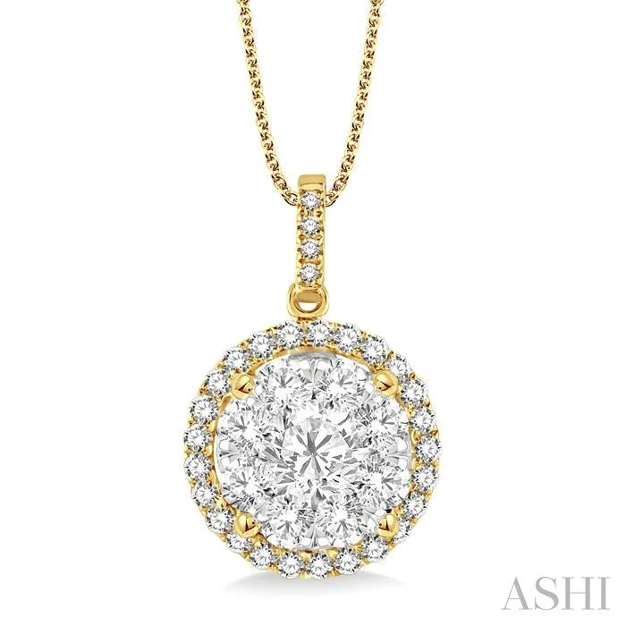 Shop Fine Jewelry With Amazing Deals ROUND SHAPE HALO LOVEBRIGHT ESSENTIAL DIAMOND PENDANT Shop Fine Jewelry With Amazing Deals ROUND SHAPE HALO LOVEBRIGHT ESSENTIAL DIAMOND PENDANT