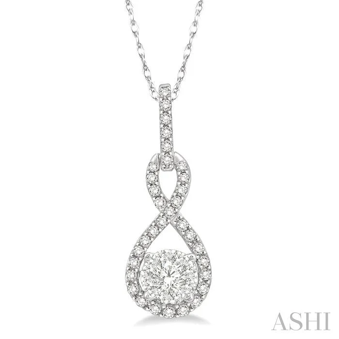 Trendy Minimalist Jewelry For Everyday Wear ROUND SHAPE LOVEBRIGHT DIAMOND INFINITY PENDANT Trendy Minimalist Jewelry For Everyday Wear ROUND SHAPE LOVEBRIGHT DIAMOND INFINITY PENDANT
