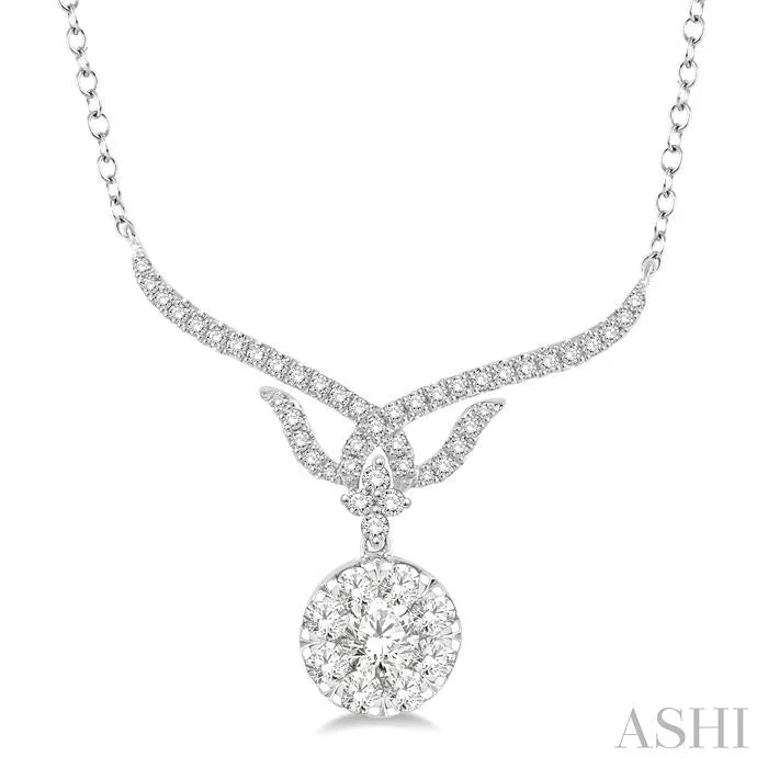 Modern Statement Jewelry For Bold Styling ROUND SHAPE LOVEBRIGHT DIAMOND NECKLACE