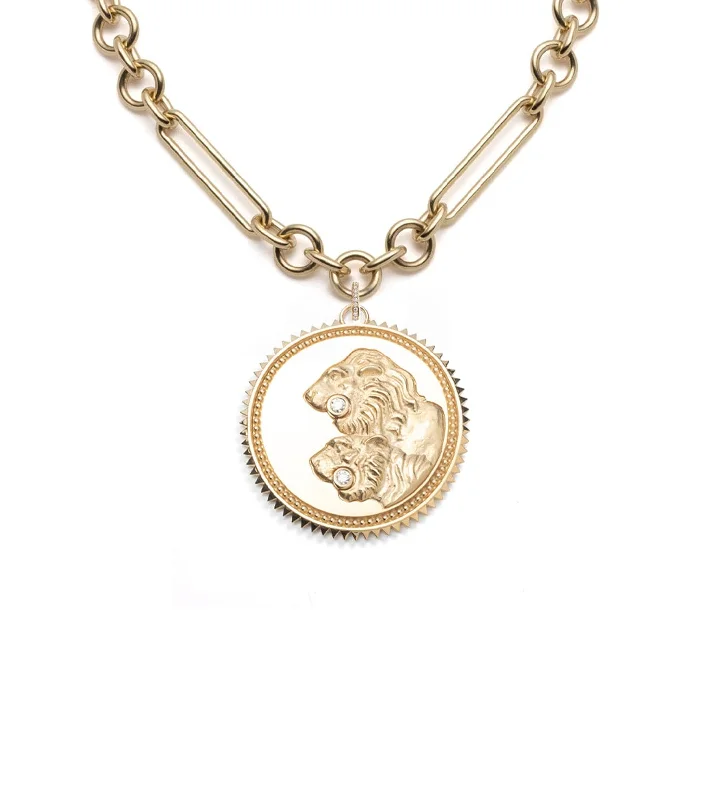 Customized Silver Jewelry For Unique Style Solar + Lunar - Strength : Midsize Mixed Clip Necklace Customized Silver Jewelry For Unique Style Solar + Lunar - Strength : Midsize Mixed Clip Necklace