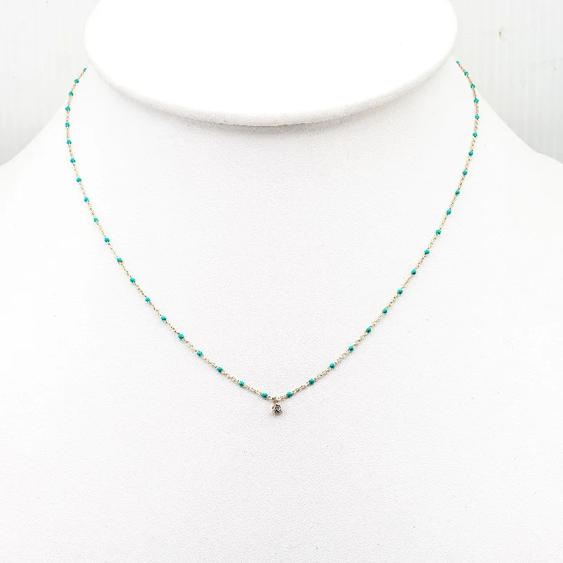 Elevate Your Jewelry Collection With Limited-Time Savings TAI Sterling Silver Enamel Beaded Necklace With CZ Turquoise Elevate Your Jewelry Collection With Limited-Time Savings TAI Sterling Silver Enamel Beaded Necklace With CZ Turquoise