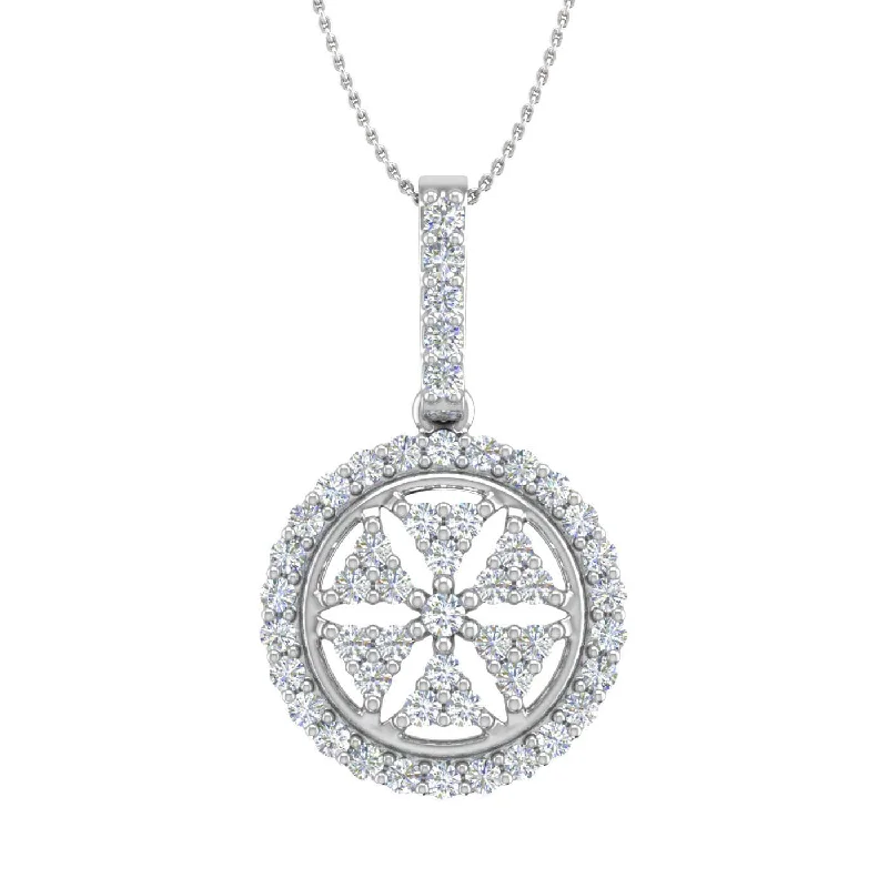 High-End Sparkle, Low-End Prices – Jewelry Sale Live 1/2 Carat Diamond Circle Medallion Pendant Necklace in Gold (Silver Chain Included) - IGI Certified High-End Sparkle, Low-End Prices – Jewelry Sale Live 1/2 Carat Diamond Circle Medallion Pendant Necklace in Gold (Silver Chain Included) - IGI Certified