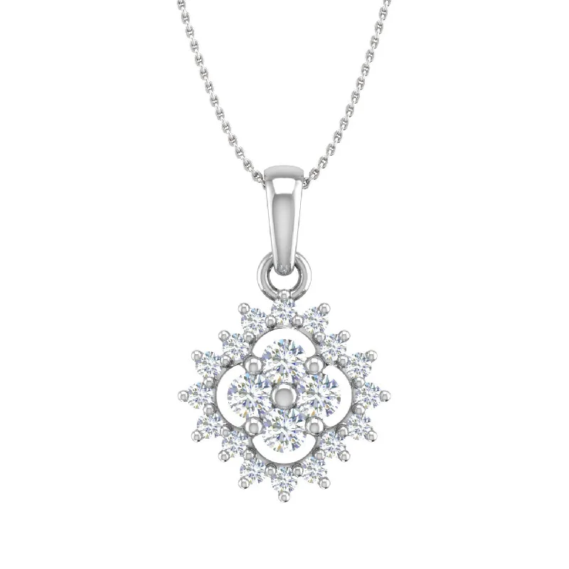 Shop Signature Jewelry Styles At Exclusive Prices 1/3 Carat Diamond Fashion Pendant Necklace in Gold (Silver Chain Included) - IGI Certified Shop Signature Jewelry Styles At Exclusive Prices 1/3 Carat Diamond Fashion Pendant Necklace in Gold (Silver Chain Included) - IGI Certified
