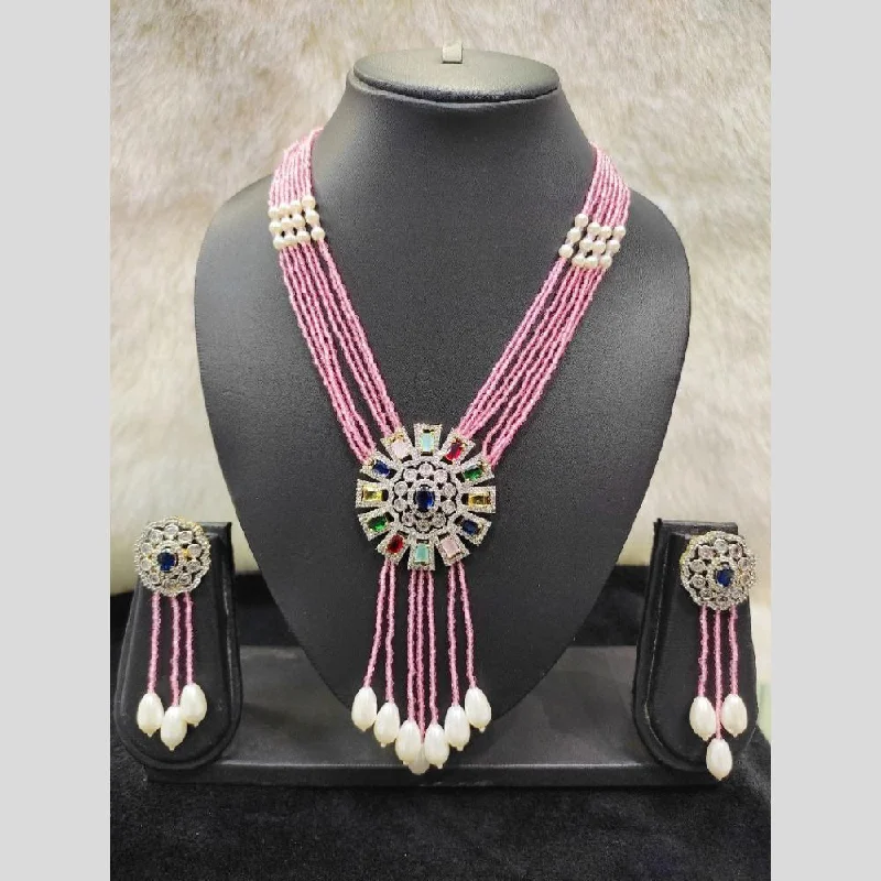 Stunning Jewelry At A Fraction Of The Price Aamrapali Gold Plated AD And Pearl Necklace Set Stunning Jewelry At A Fraction Of The Price Aamrapali Gold Plated AD And Pearl Necklace Set