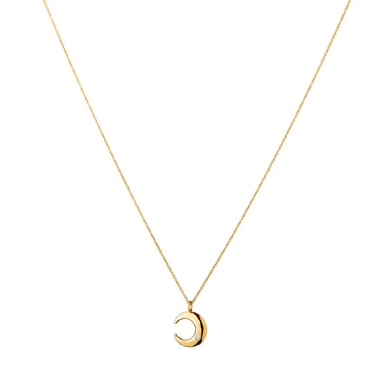 Unmissable Discounts On Timeless Jewelry Pieces Lunar 18K Gold Pendant w. Diamond