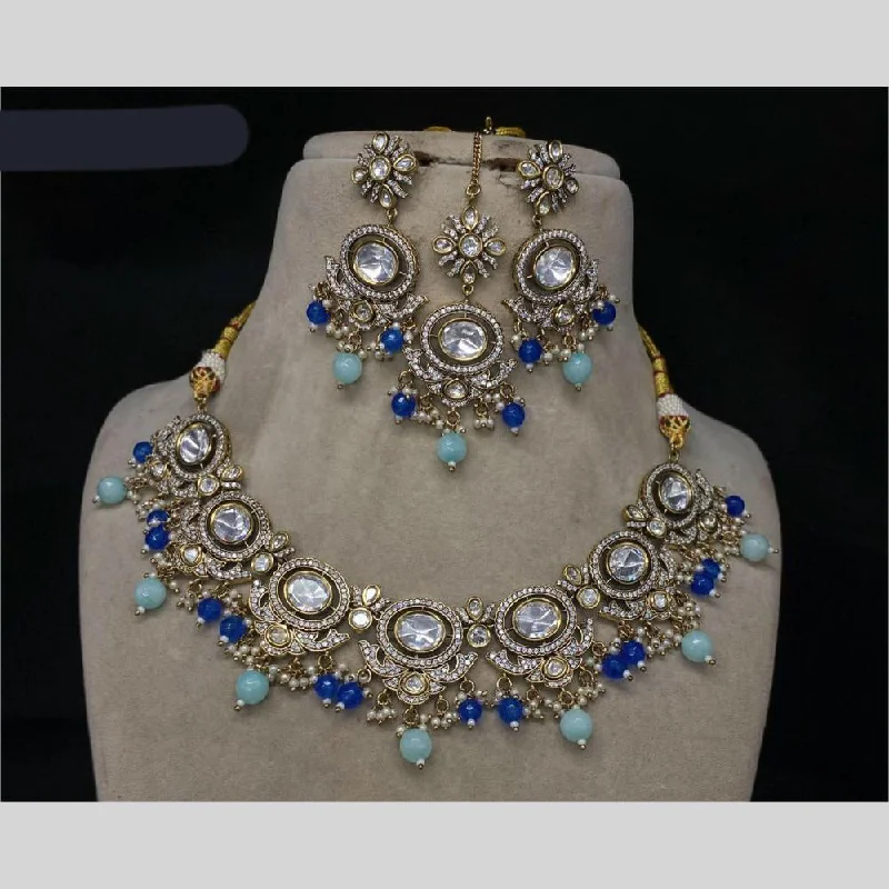 Shop Stylish Jewelry Now And Save Big Amoliya Jewels Gold Plated Kundan Stone & Pearls Necklace Set Shop Stylish Jewelry Now And Save Big Amoliya Jewels Gold Plated Kundan Stone & Pearls Necklace Set