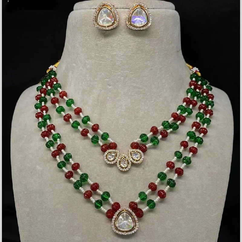 Jewelry Deals That Sparkle – Shop Today Amoliya Jewels Gold Plated Polki Kundan & Beads Necklace Set Jewelry Deals That Sparkle – Shop Today Amoliya Jewels Gold Plated Polki Kundan & Beads Necklace Set
