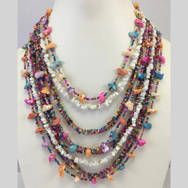 Jewelry Clearance – Final Chance To Save Big Banaras Beads Multi Layer Beads Long Necklace Jewelry Clearance – Final Chance To Save Big Banaras Beads Multi Layer Beads Long Necklace