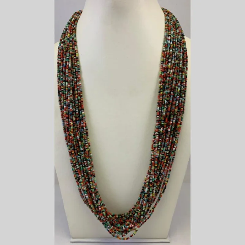 Exclusive Jewelry Offers – Sparkle For Less Banaras Beads Multi Layer Long Necklace