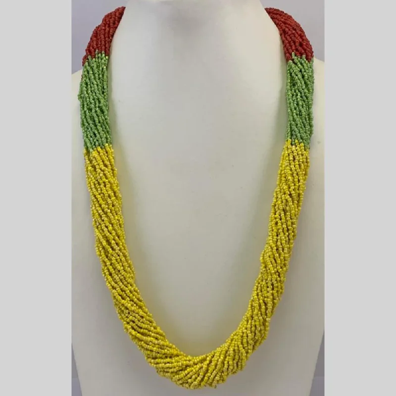 Luxury Jewelry At Unbeatable Discounts Banaras Beads Multi Layer Long Necklace