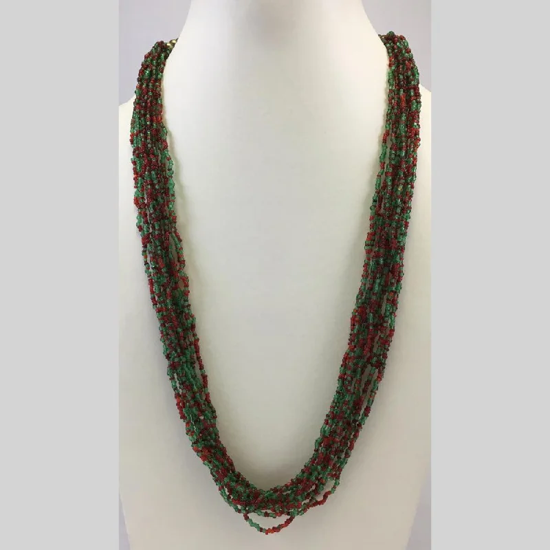 Get Ready To Sparkle – Special Jewelry Discounts Banaras Beads Multi Layer Long Necklace Get Ready To Sparkle – Special Jewelry Discounts Banaras Beads Multi Layer Long Necklace