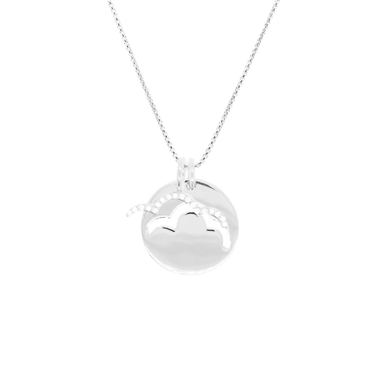 Exclusive Jewelry Bundles At Discounted Prices Double Charm Air Silver Necklace w. Zirconia Exclusive Jewelry Bundles At Discounted Prices Double Charm Air Silver Necklace w. Zirconia
