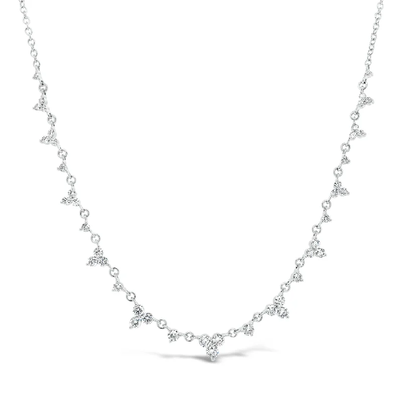 Stunning Statement Jewelry, Unbeatable Discounts Delicate Diamond Cluster Necklace