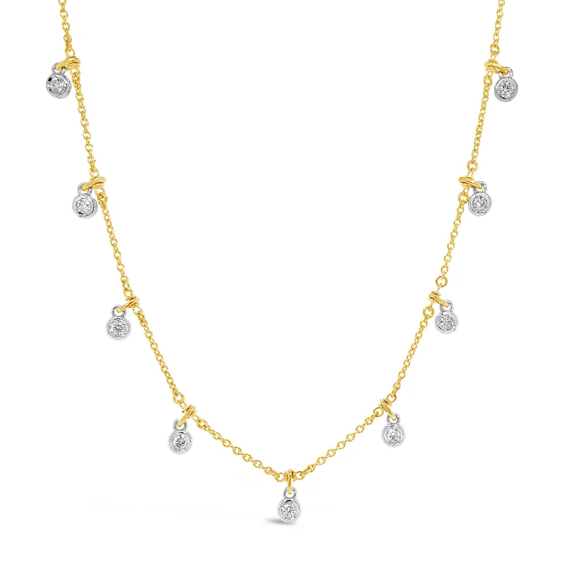 Luxury Handcrafted Jewelry For Elegant Looks Diamond by the Yard Drip Necklace