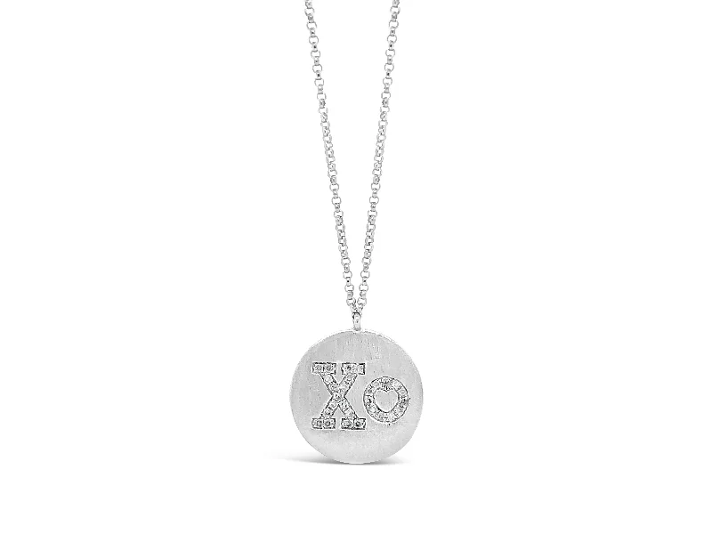 Exclusive Jewelry Sale – Sparkle For Less Diamond "XO" Disc Pendant Necklace