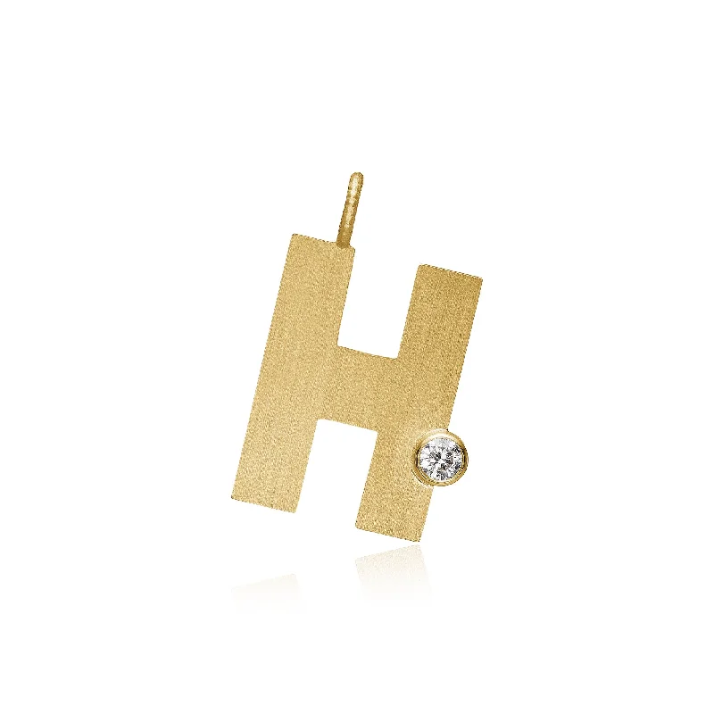 Flash Sale On Exquisite Jewelry – Don't Miss Out Letter H 18K Gold Pendant w. Diamond Flash Sale On Exquisite Jewelry – Don't Miss Out Letter H 18K Gold Pendant w. Diamond