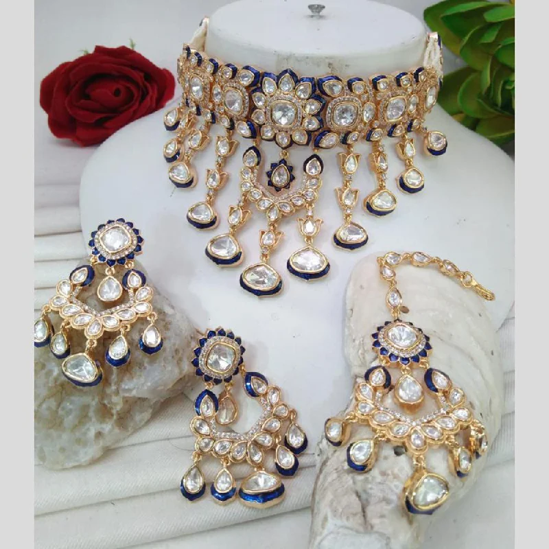 Flash Deals On Fine Jewelry – Shop Before It's Gone Everlasting Quality Jewels Gold Plated Polki Kundan Choker Necklace Set