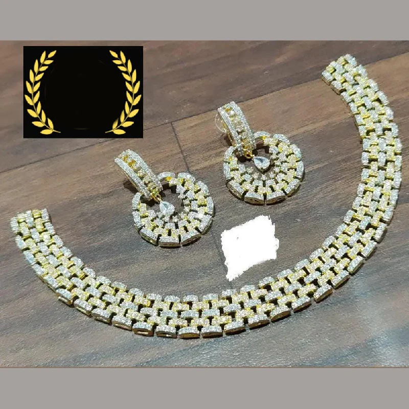 Trending Jewelry Now At Unbeatable Prices FS Collection Gold Plated AD Choker Necklace Set Trending Jewelry Now At Unbeatable Prices FS Collection Gold Plated AD Choker Necklace Set