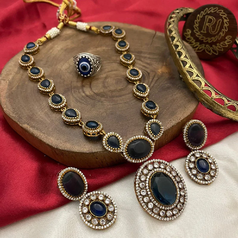Exclusive Jewelry Bundles At Discounted Prices FS Collection Gold Plated Austrian Stone And Monalisa Necklace Set Exclusive Jewelry Bundles At Discounted Prices FS Collection Gold Plated Austrian Stone And Monalisa Necklace Set