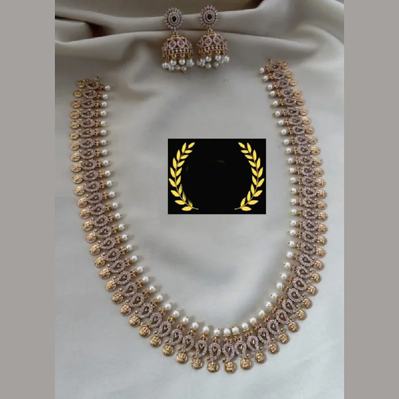 Flash Sale On Exquisite Jewelry – Don't Miss Out FS Collection Gold Plated Austrian Stone And Pearls Long Necklace Set Flash Sale On Exquisite Jewelry – Don't Miss Out FS Collection Gold Plated Austrian Stone And Pearls Long Necklace Set