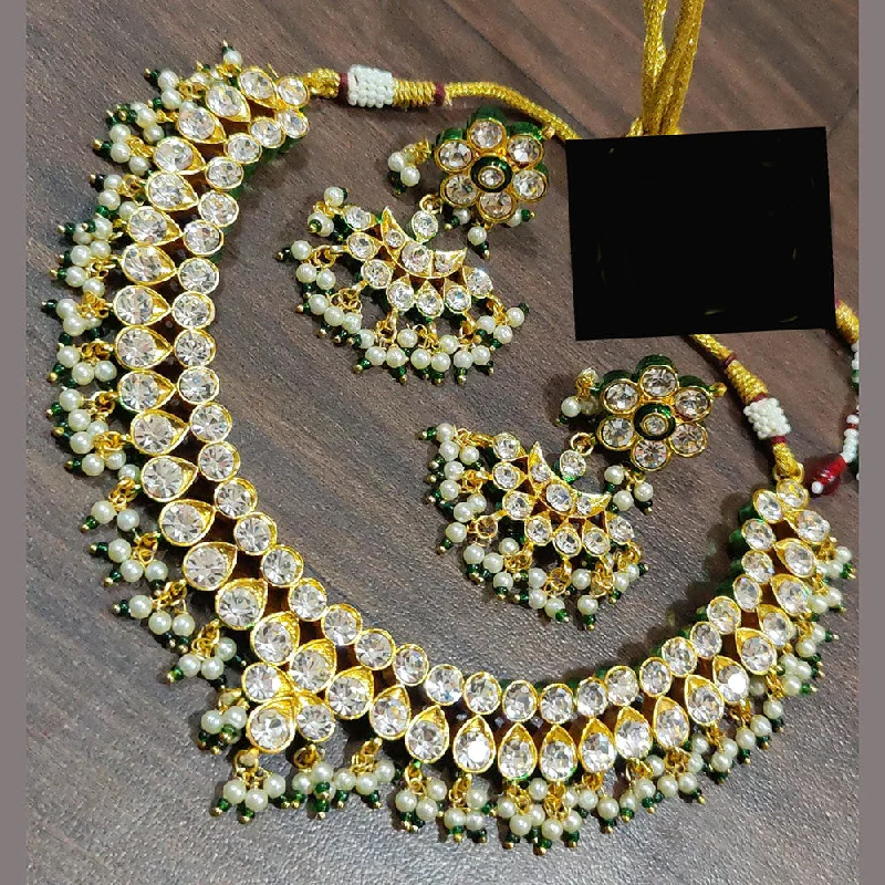 Shop Dazzling Jewelry At The Best Prices FS Collection Gold Plated Kundan Stone And Pearls Necklace Set Shop Dazzling Jewelry At The Best Prices FS Collection Gold Plated Kundan Stone And Pearls Necklace Set