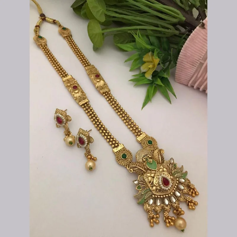 Timeless Jewelry Styles At Wallet-Friendly Prices FS Collection Gold Plated Kundan Stone Long Necklace Set Timeless Jewelry Styles At Wallet-Friendly Prices FS Collection Gold Plated Kundan Stone Long Necklace Set