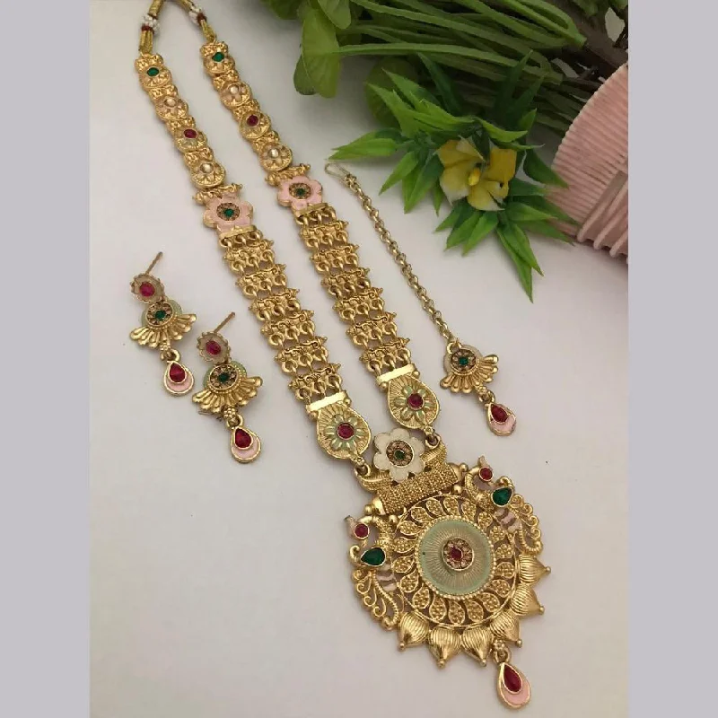 Everyday Jewelry Essentials Now On Sale FS Collection Gold Plated Kundan Stone Long Necklace Set Everyday Jewelry Essentials Now On Sale FS Collection Gold Plated Kundan Stone Long Necklace Set