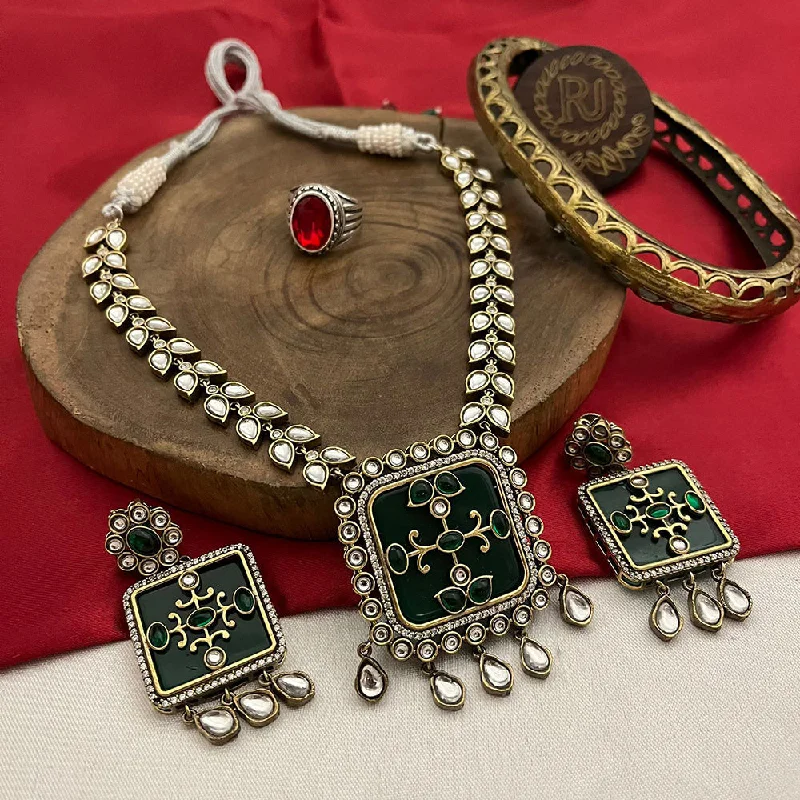 Affordable Glamour – Premium Jewelry For Less FS Collection Gold Plated Kundan Stone Necklace Set Affordable Glamour – Premium Jewelry For Less FS Collection Gold Plated Kundan Stone Necklace Set