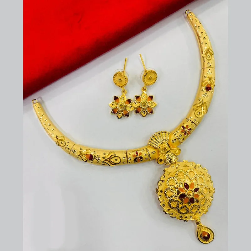 Discounted Jewelry For A Glamorous Look FS Collection Gold Plated Meenakari Necklace Set Discounted Jewelry For A Glamorous Look FS Collection Gold Plated Meenakari Necklace Set