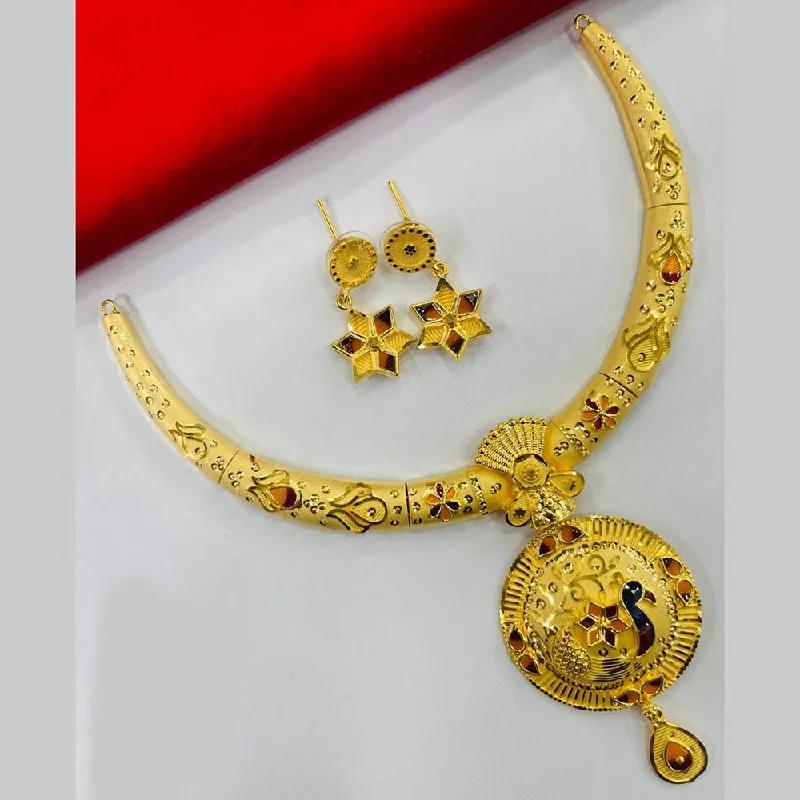 Affordable Luxury Jewelry For Every Occasion FS Collection Gold Plated Meenakari Necklace Set Affordable Luxury Jewelry For Every Occasion FS Collection Gold Plated Meenakari Necklace Set