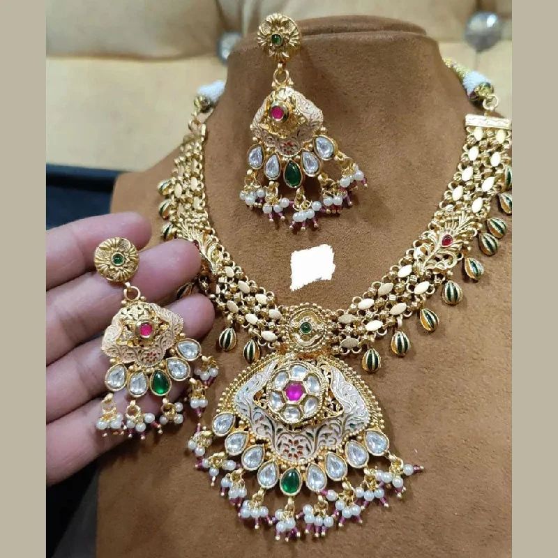 Modern Jewelry At Exclusive Discounts – Shop Today FS Collection Gold Plated Polki Kundan Stone And Meenakari Pearls Necklace Set Modern Jewelry At Exclusive Discounts – Shop Today FS Collection Gold Plated Polki Kundan Stone And Meenakari Pearls Necklace Set