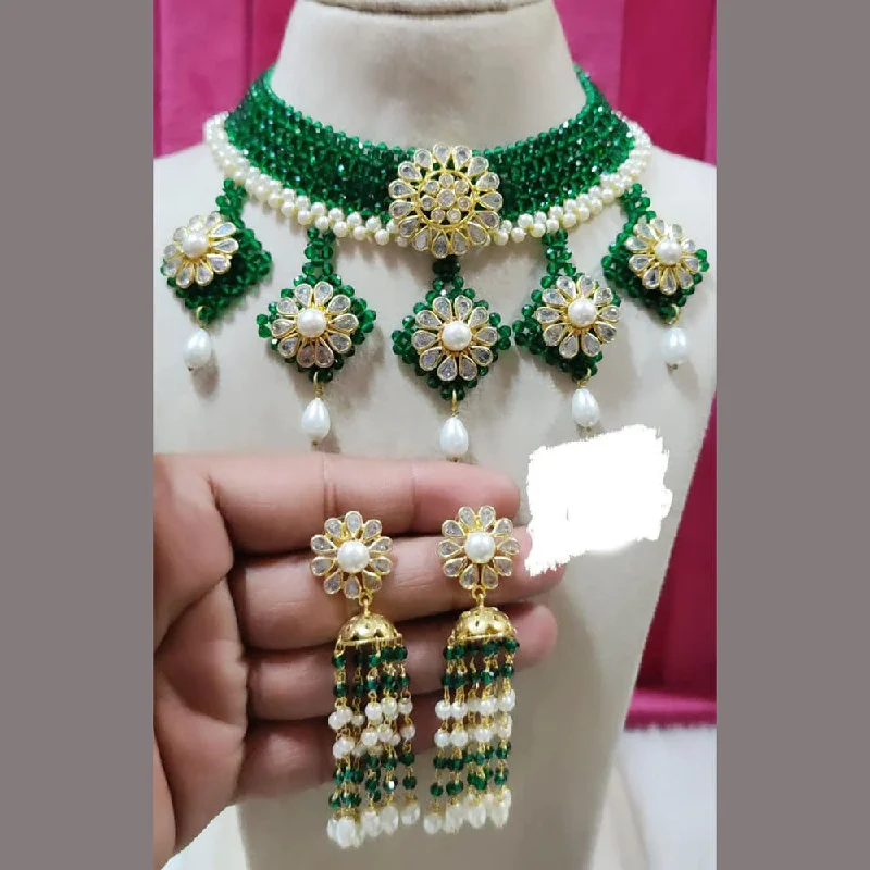 Premium Jewelry Now Available At Special Discounts FS Collection Gold Plated Reverse AD And Pearl Choker Necklace Set Premium Jewelry Now Available At Special Discounts FS Collection Gold Plated Reverse AD And Pearl Choker Necklace Set