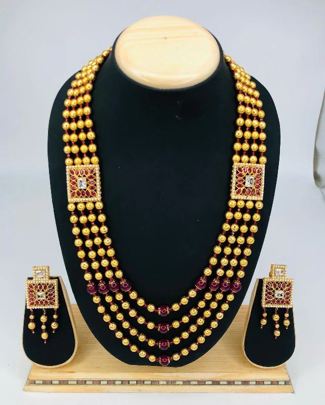 Jewelry Clearance – Final Chance To Save Big Gold Finish Multicolor Stones 4Layer Rani Long Hara Set Jewelry Clearance – Final Chance To Save Big Gold Finish Multicolor Stones 4Layer Rani Long Hara Set