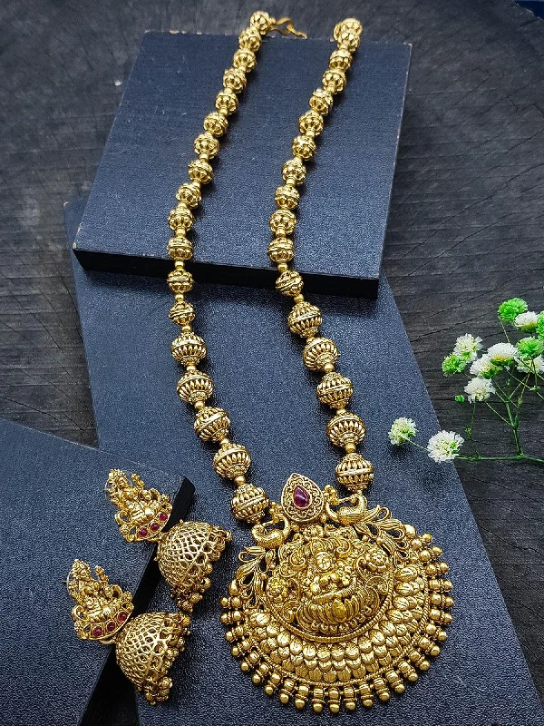 Flash Sale On Stunning Jewelry – Don't Miss Out Gold Plated Long Necklace set in Beads Mala Flash Sale On Stunning Jewelry – Don't Miss Out Gold Plated Long Necklace set in Beads Mala