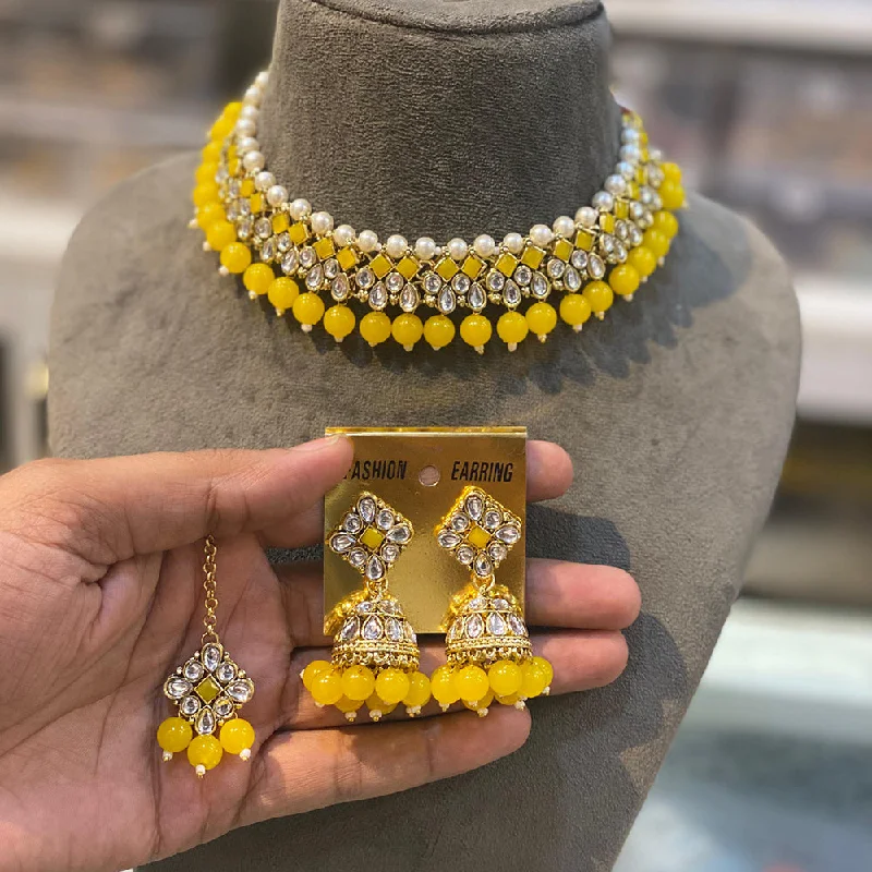 Seasonal Jewelry Deals – Elevate Your Style Hira Collections Gold Plated Kundan Stone And Pearl Necklace Set Seasonal Jewelry Deals – Elevate Your Style Hira Collections Gold Plated Kundan Stone And Pearl Necklace Set