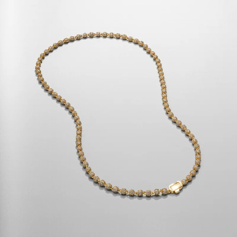 Limited-Time Offer On Elegant Jewelry Pieces Iced Ball Pendant Necklace (Gold) 4mm Limited-Time Offer On Elegant Jewelry Pieces Iced Ball Pendant Necklace (Gold) 4mm
