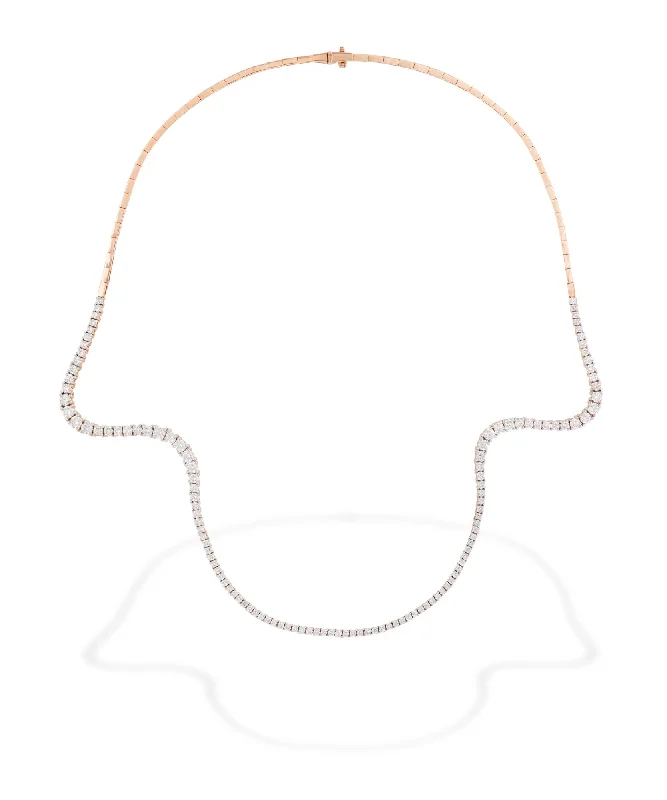 Huge Markdowns On Premium Jewelry Styles Aurora Half 18K Rosegold Necklace w. Diamonds Huge Markdowns On Premium Jewelry Styles Aurora Half 18K Rosegold Necklace w. Diamonds