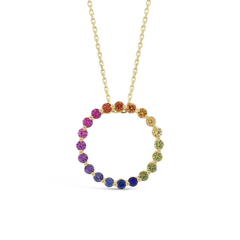 Seasonal Jewelry Deals – Elevate Your Style Multicolor Gemstone Medium Pendant